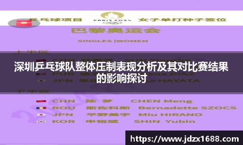 深圳乒乓球队整体压制表现分析及其对比赛结果的影响探讨